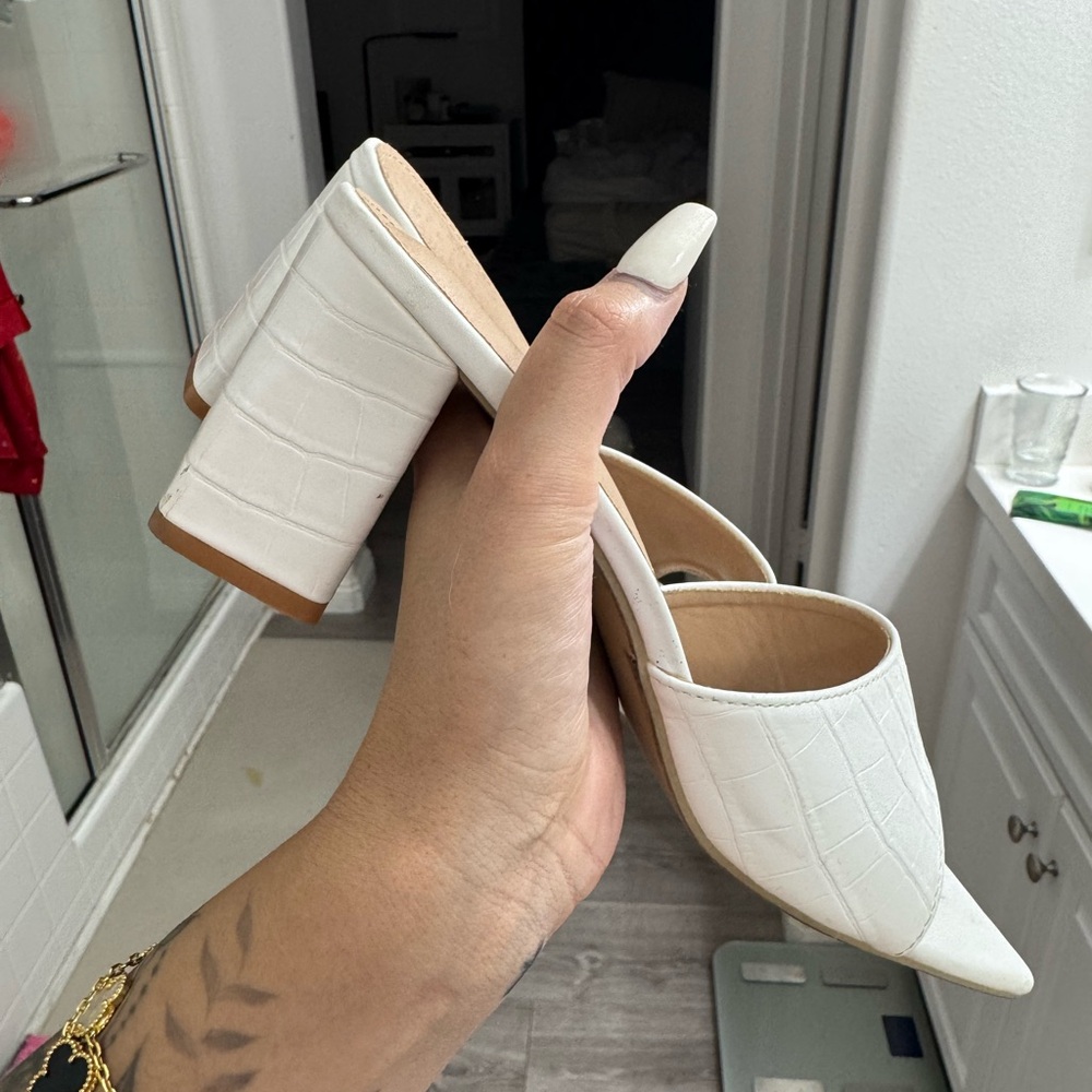 White sandals